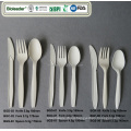 Biodegradable Disposable Cornstarch CPLA Corn Starch Fork Knife Spoon Cutlery